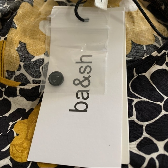 ba&sh NWT Robe Bonie In Color Curry Belt Not Included Retro Floral Print - Picture 10 of 16